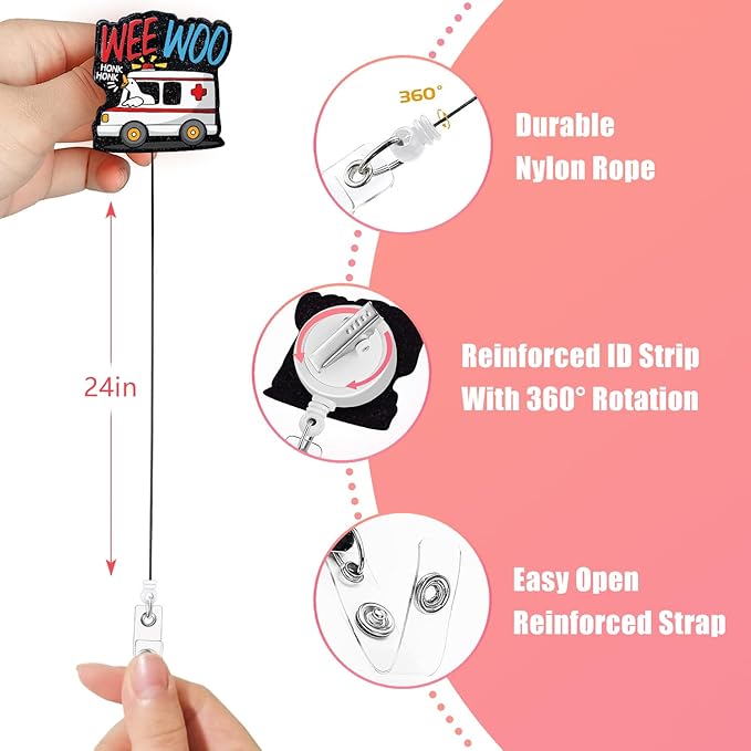 Aoryalps Wee WOO Retractable Badge Reel Holder Retractable - Image 5