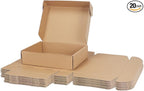 PHAREGE 12x9x3 inch Shipping Boxes Bulk 20 Pack Brown, Tab Lock Tuck Top Mailer by PHAREGE