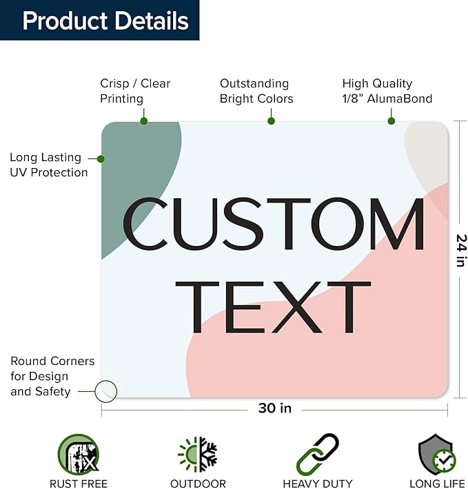 Custom Sign, Custom Street Sign, 11 Font Colors, 13 Font Styles, 4 Hole Options - Image 6