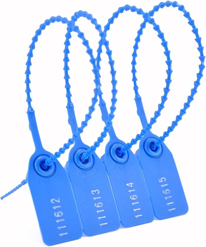 1000Pcs Plastic Tamper Shipping Seals Pull-Tite Security Seal Signage Numbered by Rasunkae