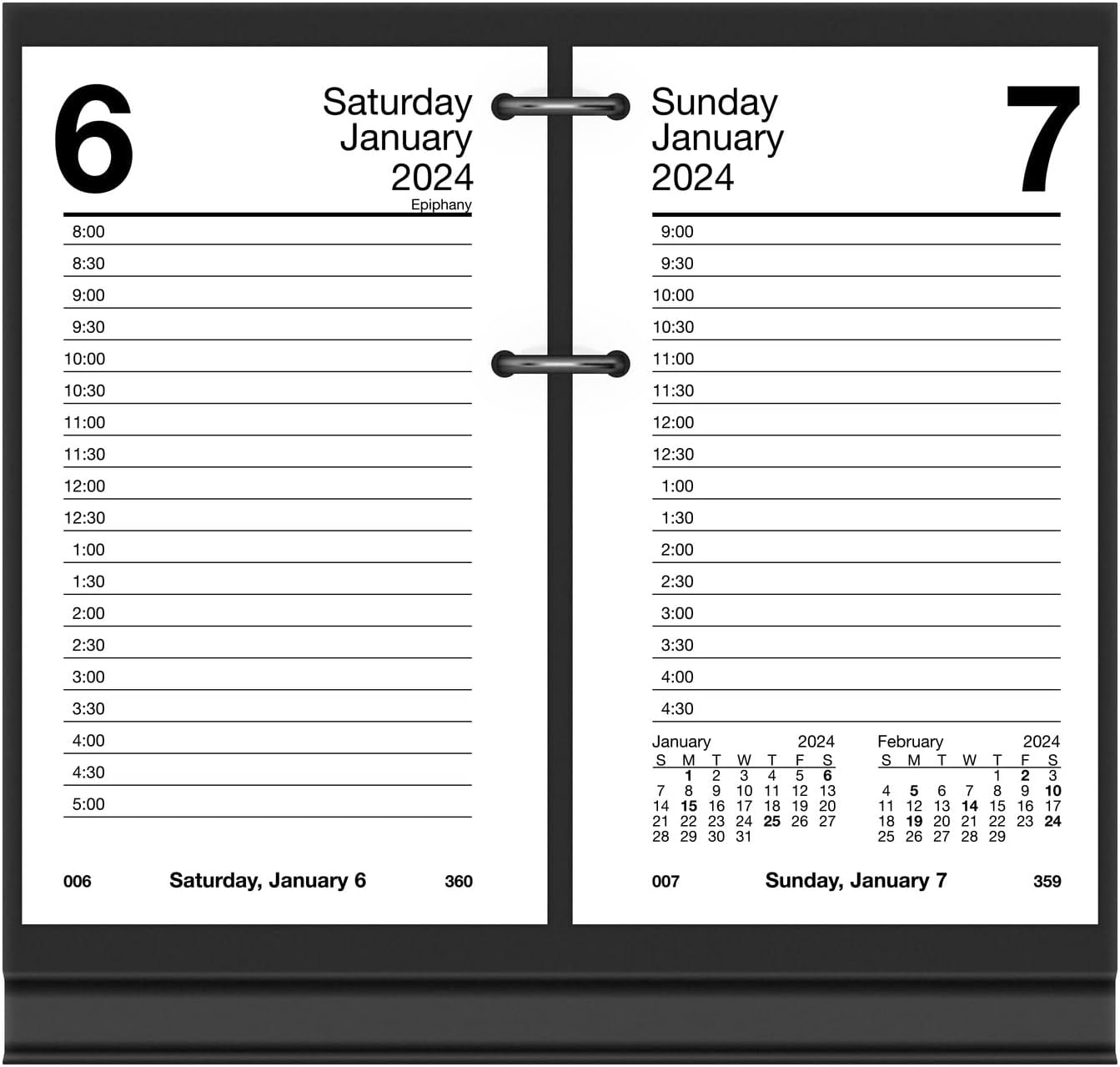 AT-A-GLANCE 2024 Daily Desk Calendar Refill, 3-1/2" x 6", Standard, Loose-Leaf (E7175024)