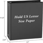 CIXILDTS 2-inch Round Ring Binder, Durable 2" 3 Ring Binder Fit Letter Size - Image 2