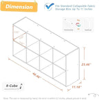 NELYE 8 Cube Organizer Bookcase - Image 2