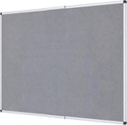 VIZ-PRO Large Fabric Bulletin Board/Foldable Notice Board Felt Gray, 72 X 48 by VIZ-PRO