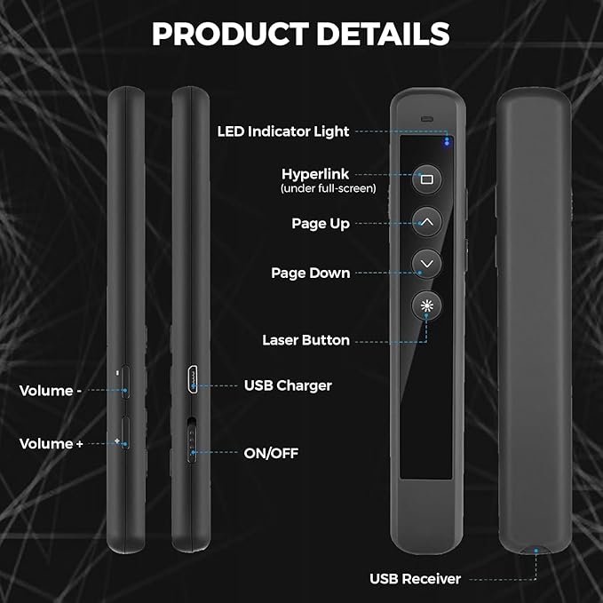 AMERTEER Wireless Presenter Remote – Presentation Clicker - Image 5