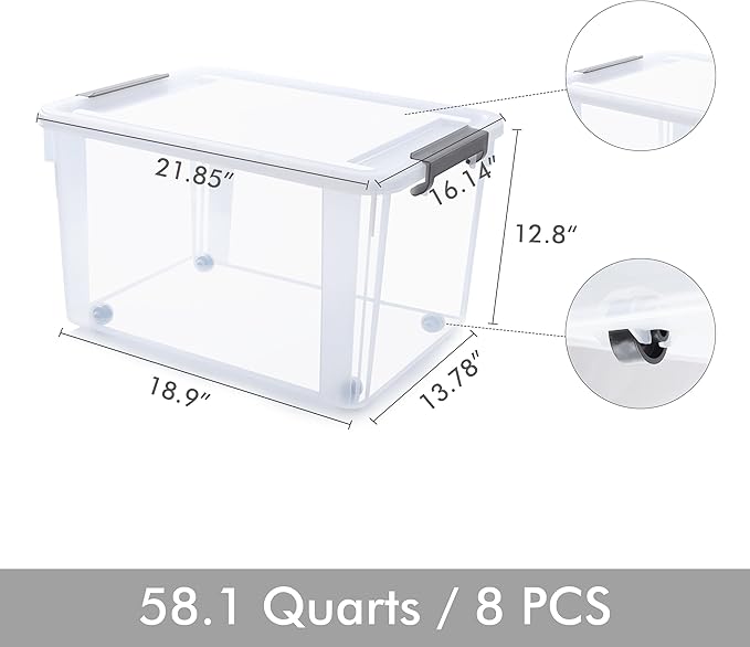 Citylife 58.1 QT Plastic Storage Bins - Image 6