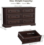 VVFLU Farmhouse 6 Drawer Dresser - Image 2