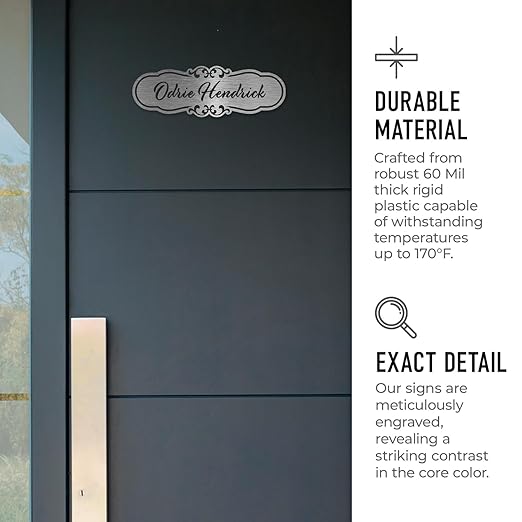 Custom Wall or Door Sign, Personalized Plaque Engraved Message - Image 3