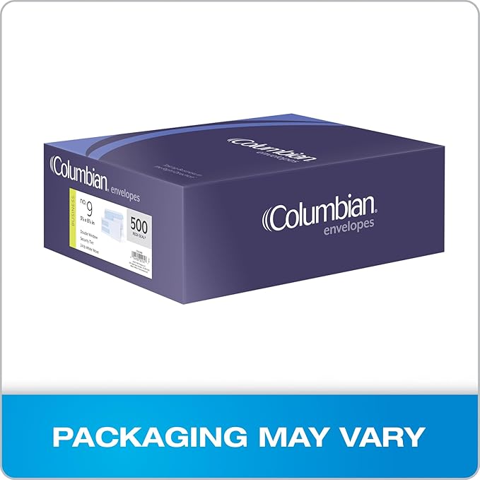 Columbian #9 Security Envelopes, 500 Pack, Double Window Self Seal Envelopes - Image 7