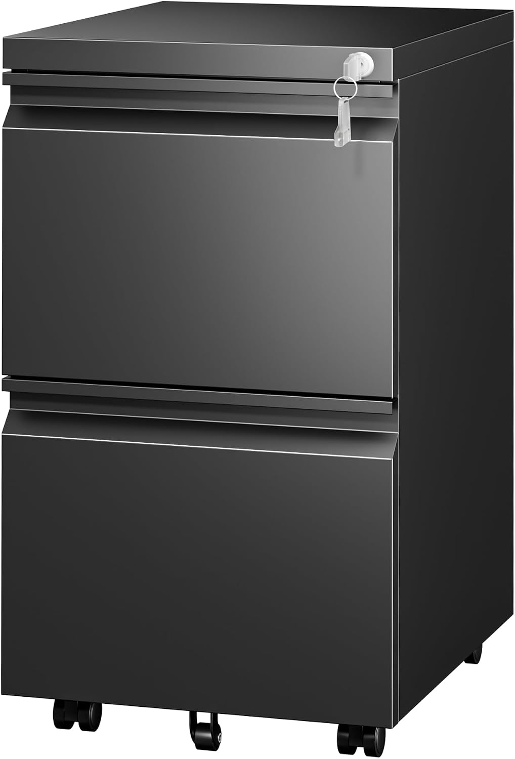 fully assembled 2 drawer mobile file cabinet with, main product view