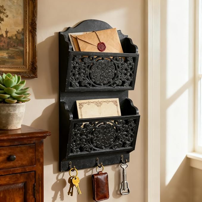 Chadechimo Rustic Key and Mail Holder - Image 4