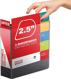 3 Ring Binder, 2.5" D-Ring, Holds 8.5" x 11" Pages, Heavy Duty Clear View Cover - Image 4