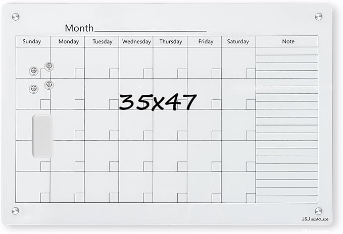Magnetic Whiteboard Calendar, by JJworldwide