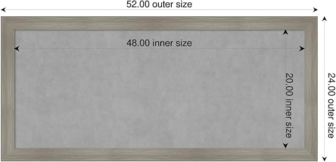 Amanti Art Grey Framed Magnetic Board 24x52 Oversize Vision Board - Image 2