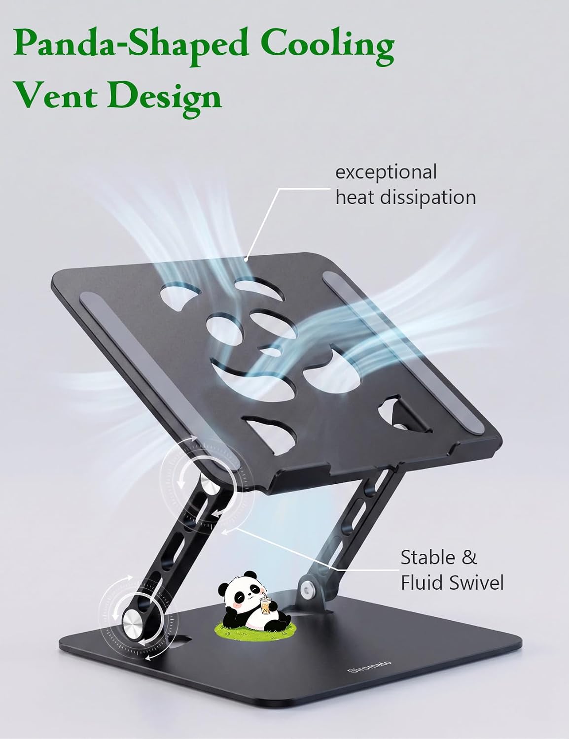 Stable Laptop Stand for Desk Fit for 10"-15.6" Laptops, Black