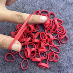 500pcs Red Color Mini Rubber Bands Elastic Bands Rubber Band - Image 7