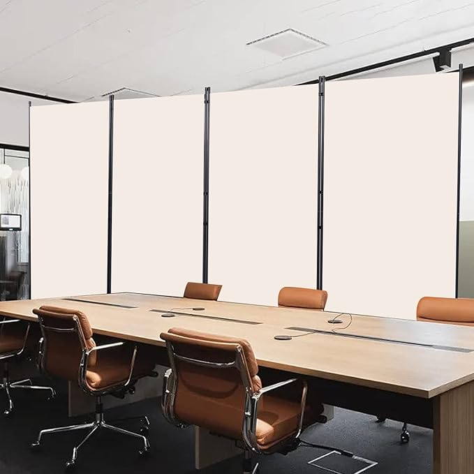CHOSENM Room Divider, 4 Panel Folding Privacy Screens - Image 7