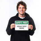 Custom Safety First Sign, OSHA Sign, 10x7 Inches, Rust Free .040 Aluminum - Image 2