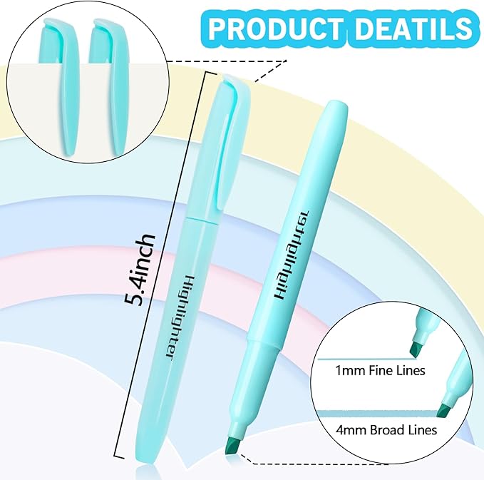 YEGEER Highlighters Bulk, Chisel Tip Dry-Quickly Highlighter Markers, Office - Image 3