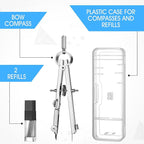 Zonon 24 Pcs Compass for Geometry Compass Bulk for Classroom Math Students - Image 3