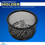 1InTheOffice Mesh Paper Clip Holder For desk, Paperclip Holder (2 Pack)