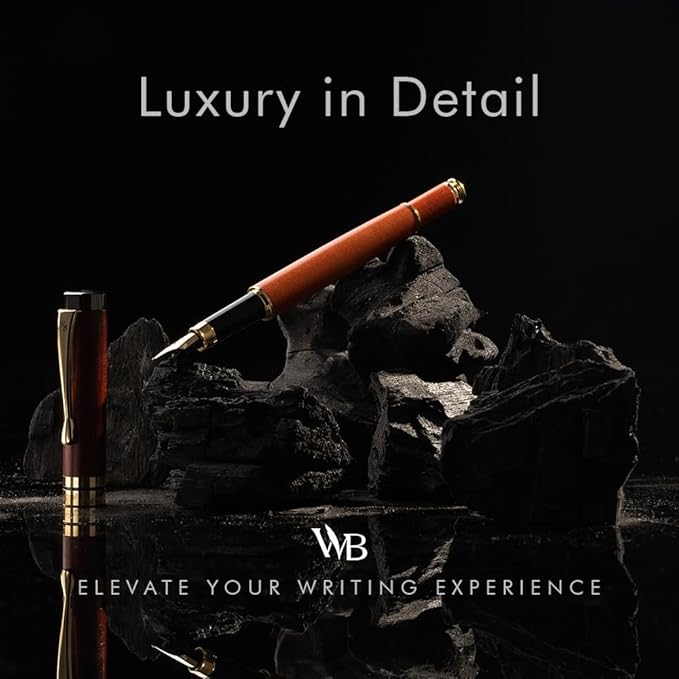 Wordsworth & Black Fountain Pen Set, Luxury Bamboo Wood - Image 2