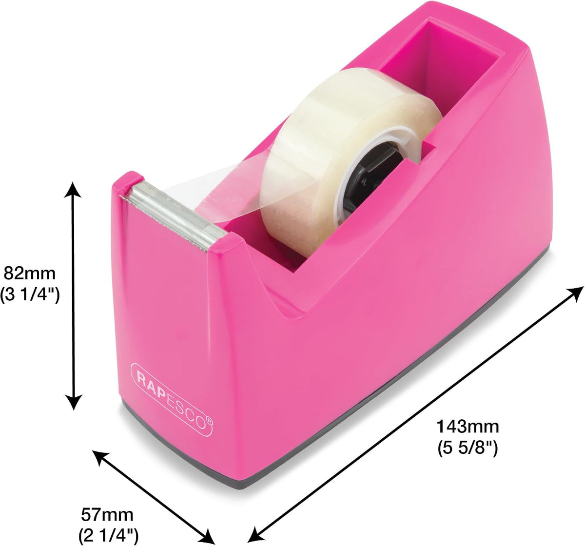 Rapesco 1621 Tape Dispenser 300 for Rolls with 1" Core, 4 Tape Rolls