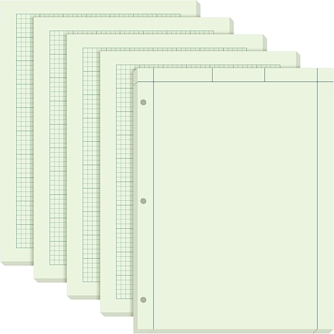 Seajan 5 Pcs Engineering Paper Notebook Engineering Computation Pad 8.5 x 11 by Seajan