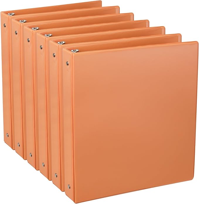 CIXILDTS 6-Pack 1-Inch Round Ring Binder, Standard 3 Ring Binder Fit Letter by CIXILDTSOffice
