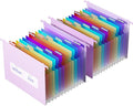 ThinkTex Plastic Expanding Hanging File Folders, 12 Accordion Pockets, Large by ThinkTex