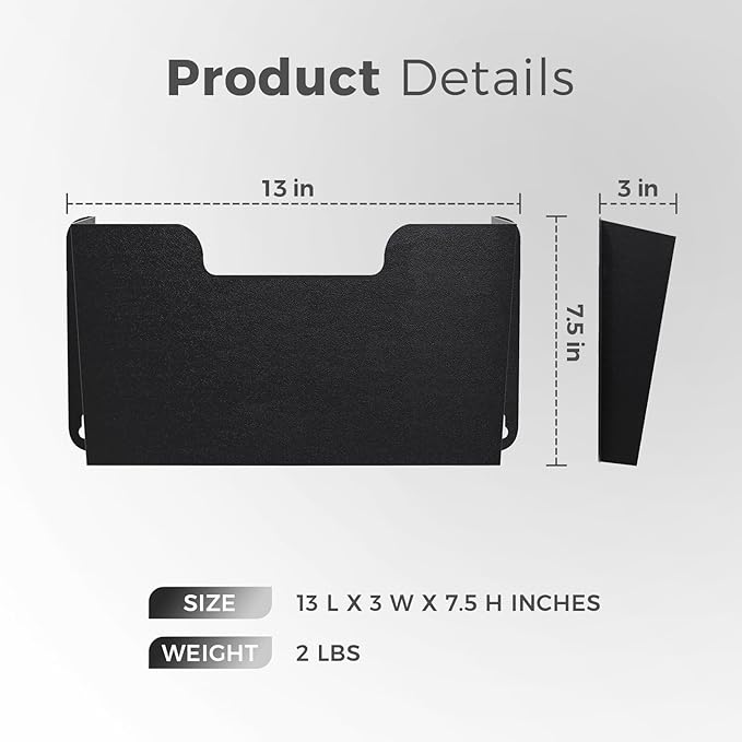 OSKIE DR POCKET RACK Wall-Mounted File Rack, Single Pocket, Metal Organizer - Image 3