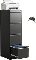 4 drawer file cabinet with lock, metal filing, main product view