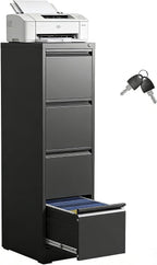 4 drawer file cabinet with lock, metal filing, main product view