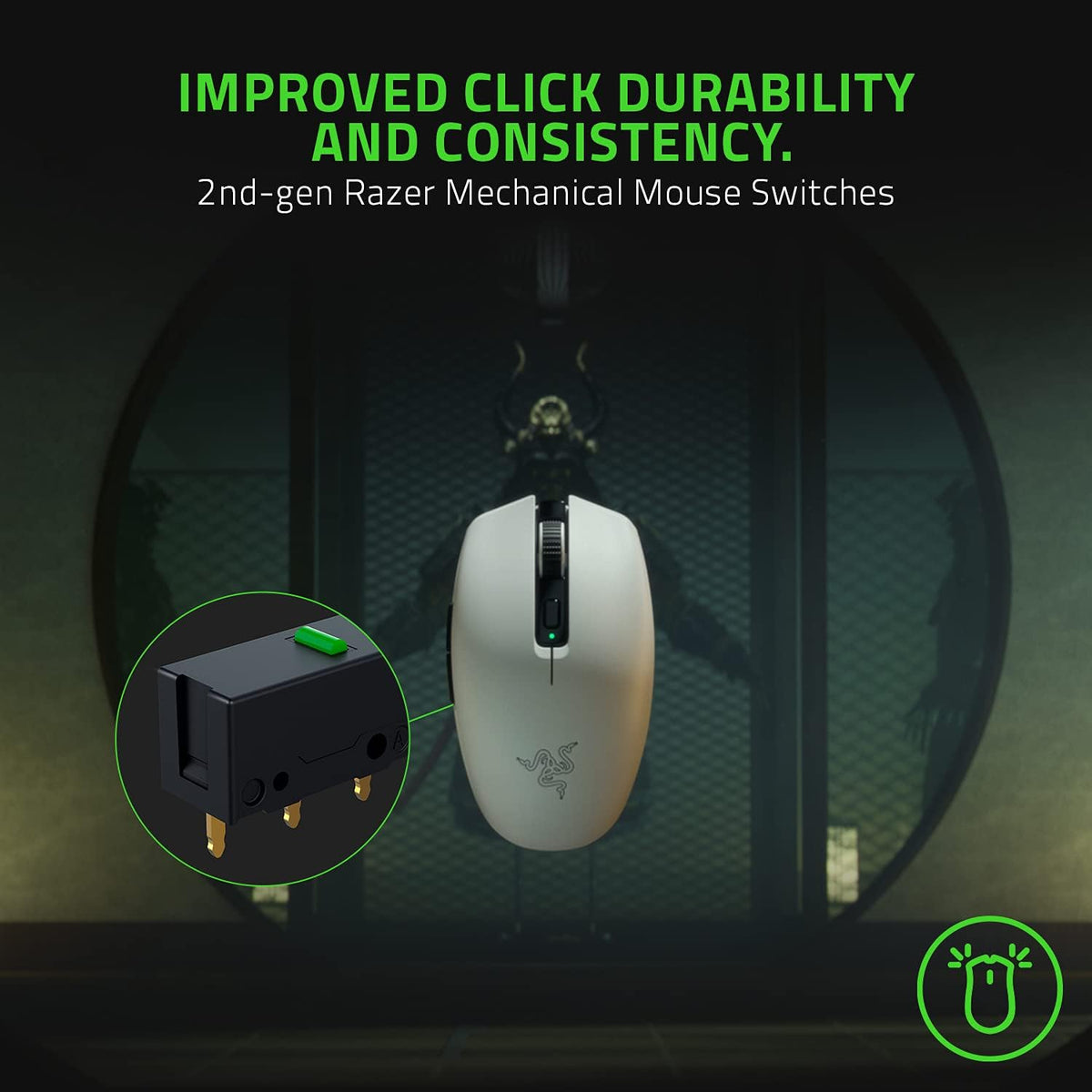 Razer Orochi V2 Wireless Gaming Mouse, 950 Hr Battery, 60g, White
