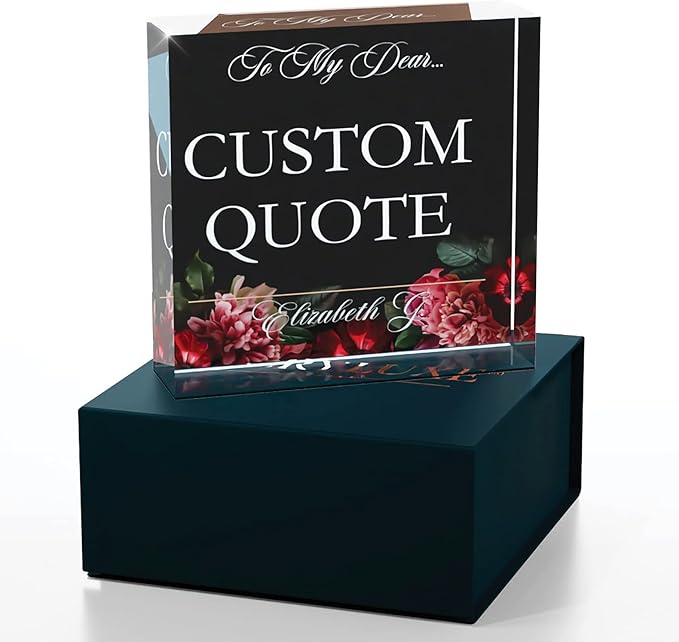 Personalized Gifts, Custom Quote Block Letter Board, Crystal-Clear Acrylic - Image 4