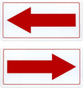 Red Arrow Sign Aluminum 10 x 5 Inch Heavy Duty Metal Waterproof Reflective by EVQ