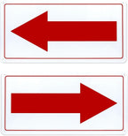 Red Arrow Sign Aluminum 10 x 5 Inch Heavy Duty Metal Waterproof Reflective by EVQ