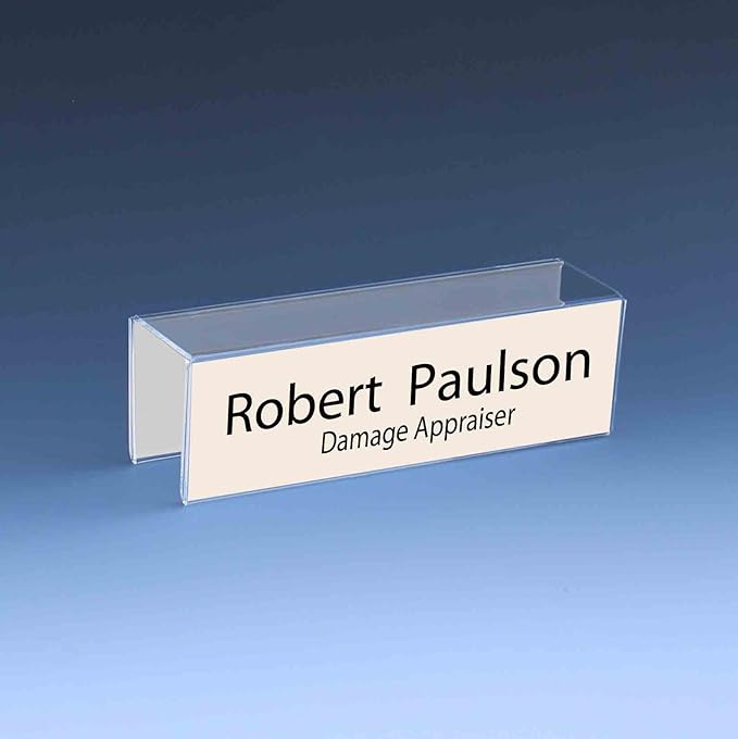 8-1/2" x 2" Double-Sided Cubicle Name Plate Holders 8-1/2" Wide x 2" high x 2" - Image 3