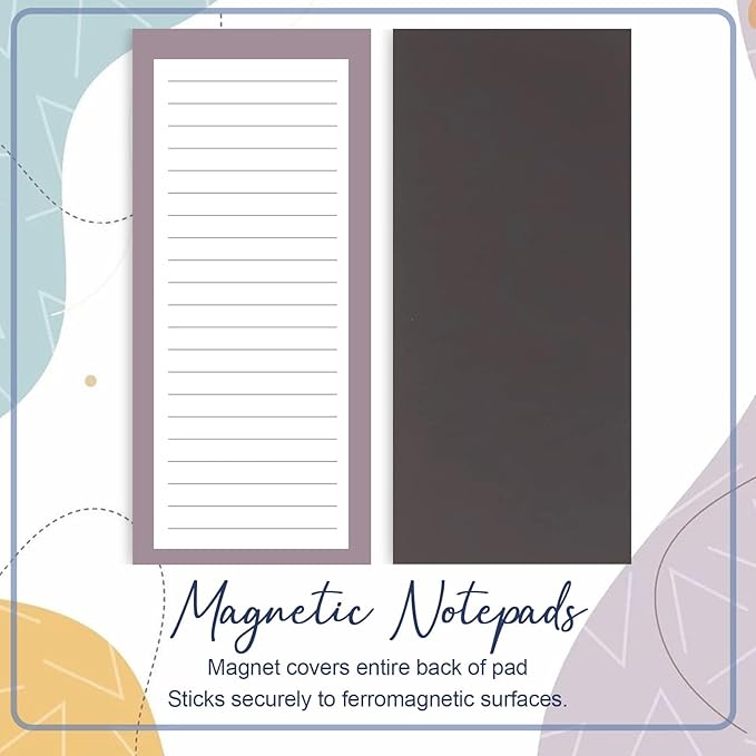 Utron 4 Pack Magnetic Notepads for Refrigerator, 50 Pages/Book Grocery List - Image 5