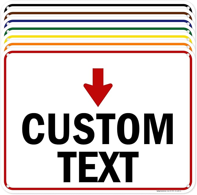 Custom Arrow, Custom Directional Sign, Down Arrow, 18x24 Inches, 55 mil thick by MySignCenter