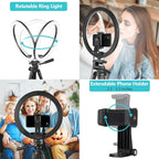 Sensyne 12'' Ring Light with 50'' Extendable Tripod Stand, LED Circle Lights - Image 4