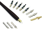 Plotube Calligraphy Pen Set – Includes Wooden Dip Pen, Antique Brass Holder - Image 5