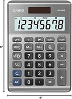 Casio MS-80B Standard Function Desktop Calculator Silver - Image 2
