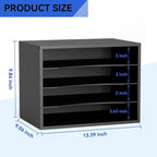 GDINDINFAN Wood Desktop Letter Tray File Organizer, Paper Storage Mail Sorter - Image 3