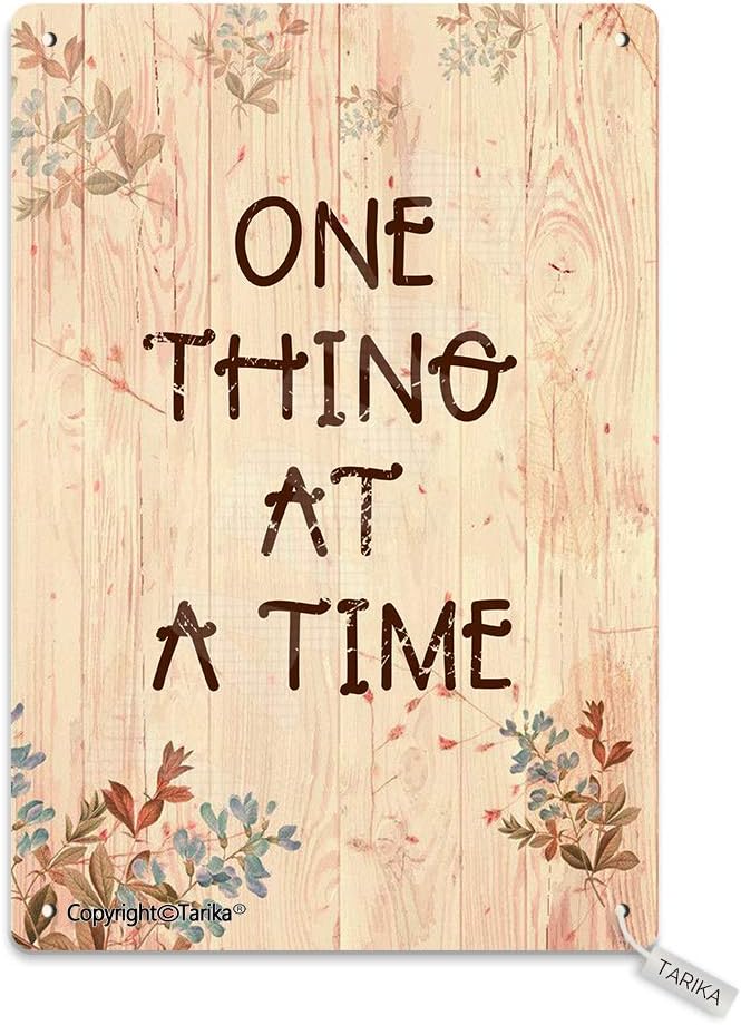 One Thing at A Time Iron 20X30 cm Retro Look Decoration Crafts Sign by Tarika