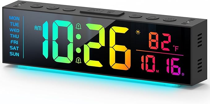 Digital Clock, Alarm Clock for Bedroom, Digital Wall Clocks for Classroom by Abovsare