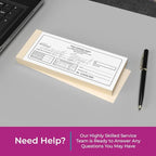 Custom 2.83" x 7" Carbonless NCR Books in 2-Part Duplicate Invoices, Work Orders - Image 2