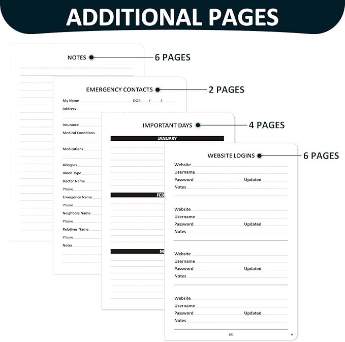Comkiso Address Book with Individual Alphabetical Tabs Laminated, Large Print - Image 4