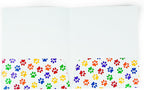 Fun Express Paw Print Pocket Folders with Pockets 12 Pack | Cute School Supplies for Kids & Classroom Essentials, Colored Paper Folders Bulk Set