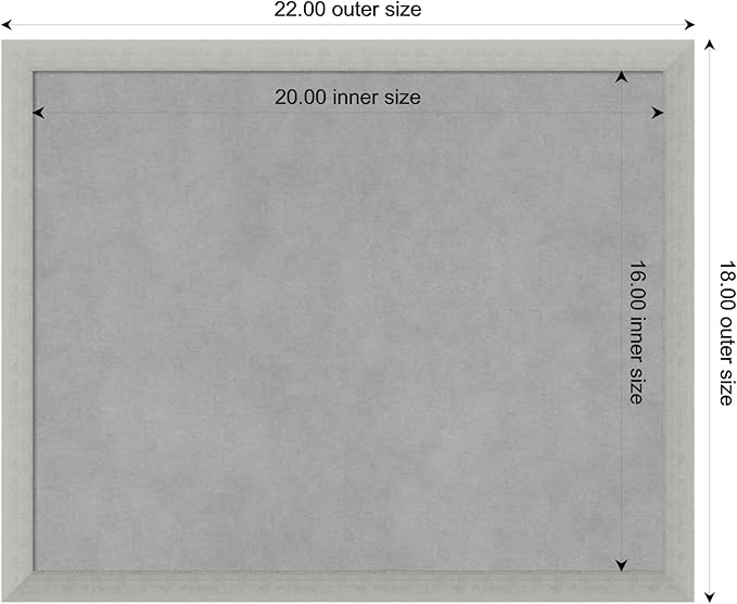 Amanti Art Silver Framed Magnetic Board 18x22 Small Vision Board - Image 3
